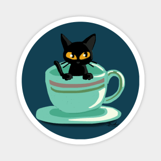 cat in the cup Magnet